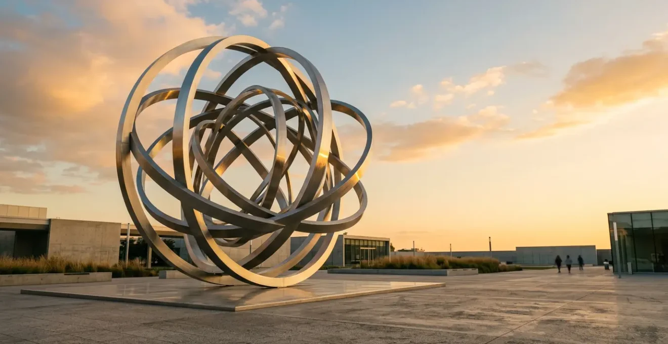 Large-scale kinetic sculpture with perfect geometric symmetry in motion