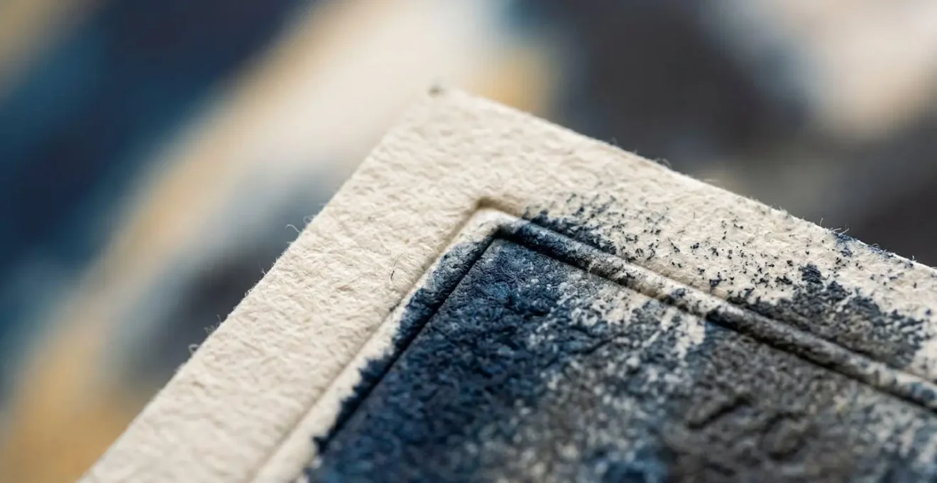 Extreme close-up of limited edition print showing texture and quality details