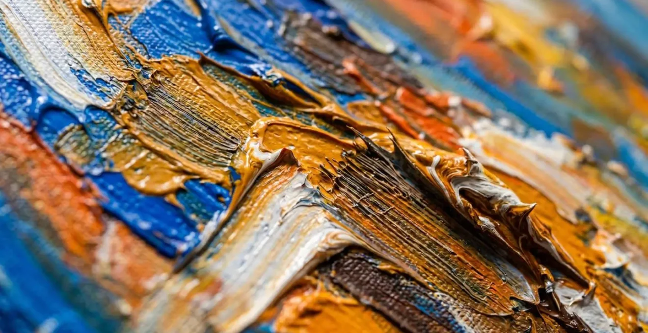 Extreme macro view of digital brush stroke showing paint texture and bristle marks